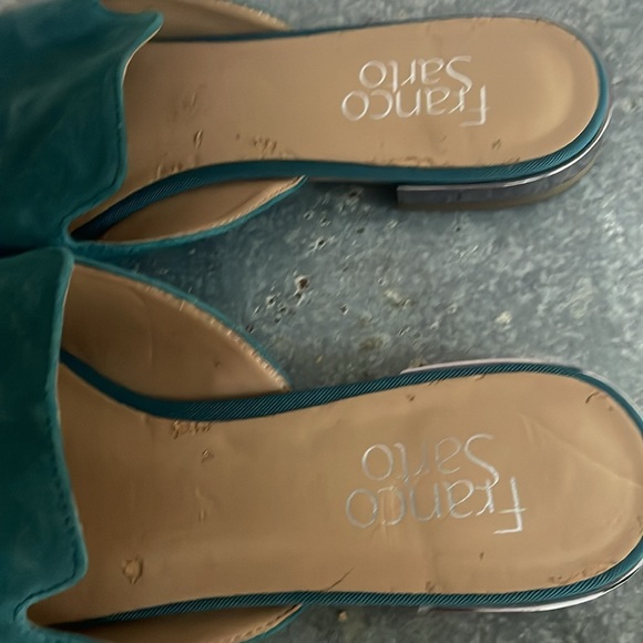 Franco Sarto Teal Suede Flats - Picture 8 of 10